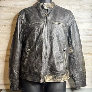 Lucky Brand The Bonneville Vintage Style Leather Jacket Size Men’s Medium